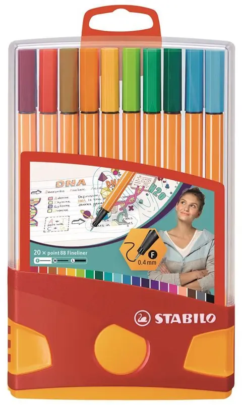 Set de 20 Feutres Stabilo Pointe 88 Fineliner