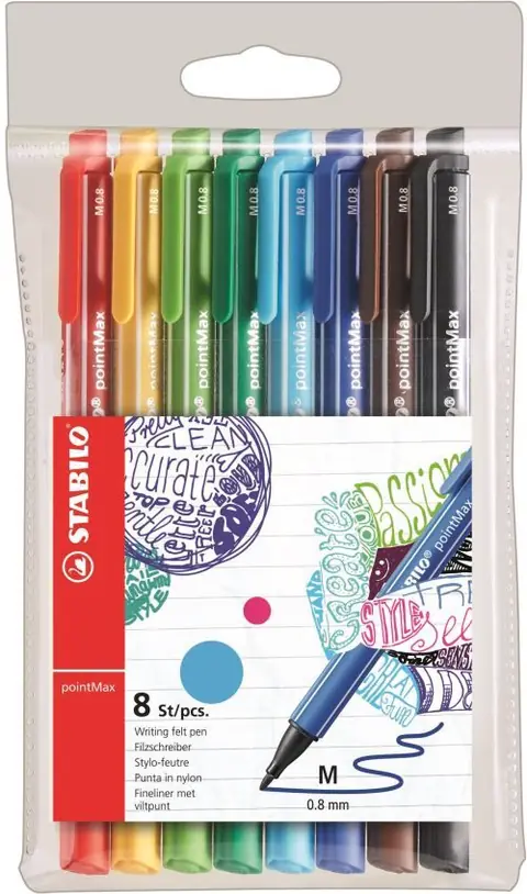 Set de 8 feutres Stabilo Point Max