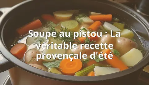 Soupe au pistou : La véritable recette provençale d'été