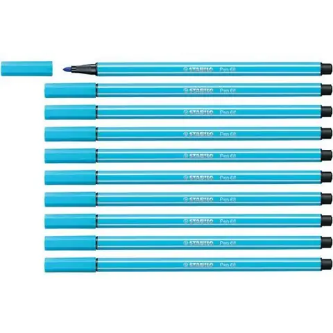 STABILO Stylo feutre Pen 68, bleu azur