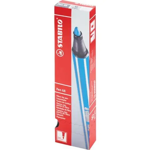 STABILO Stylo feutre Pen 68, bleu clair