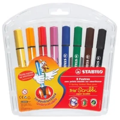 Stabilo Trio Étui Thermoformé De 8 Feutres 8 Couleurs Assorties 368 8-01