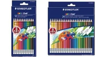 STAEDTLER - Crayons de couleur NORIS CLUB gommables, étui de 24