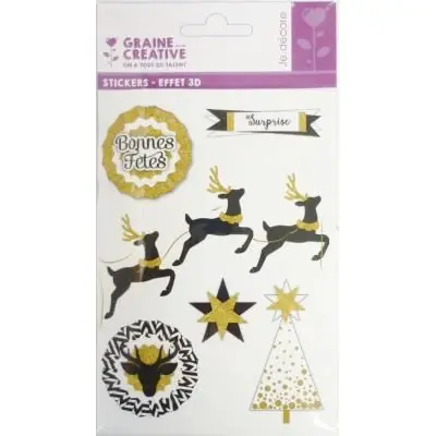 Sticker 3D - Joyeux Noël - Graine créative