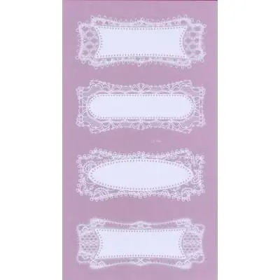 Sticker dentelle - Rectangle - 8 pièces - Graine créative