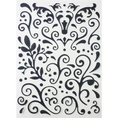 Sticker pailleté adhésif - Arabesque - Noir - Graine créative