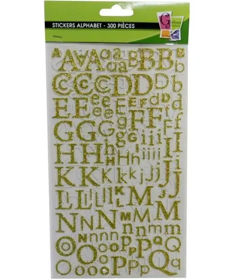 Stickers lettres - Argent