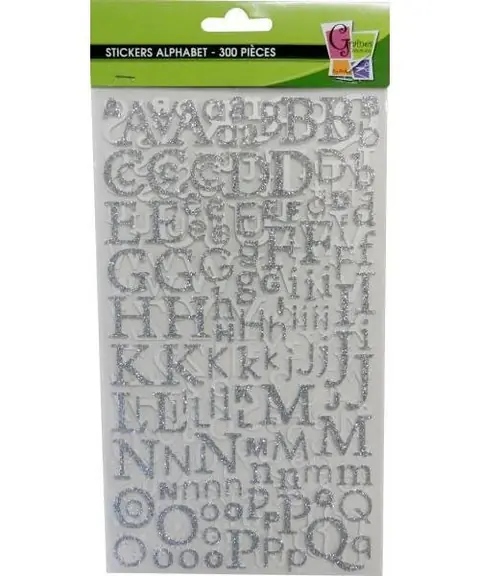 Stickers lettres & chiffre - Or