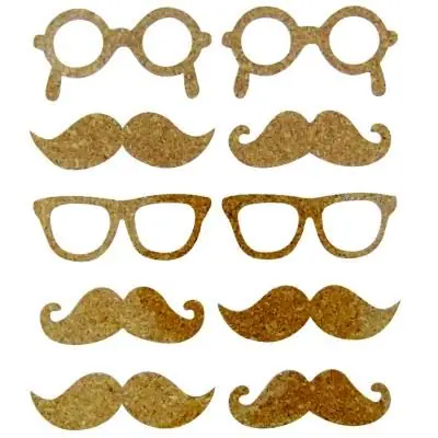 Stickers liège - Moustache - 10 pièces - Graine créative