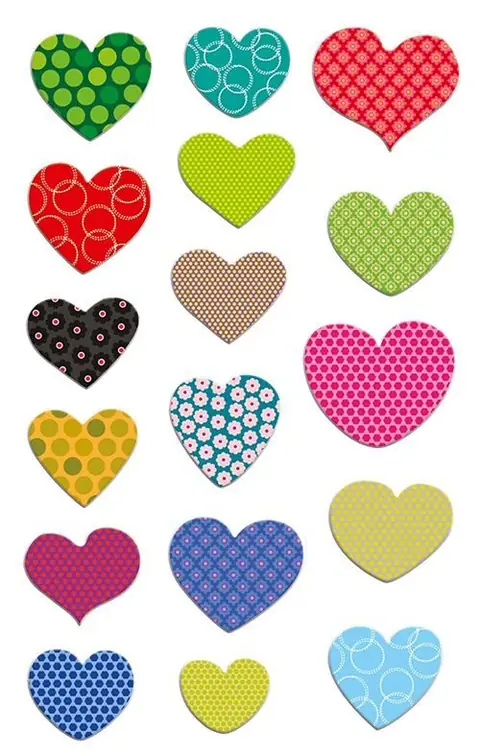 Stickers Maildor Cooky Cœurs motifs