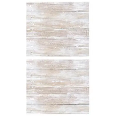 Stick'N Look - Lot de 2 Stickers Muraux Bois 70x80cm Blanc