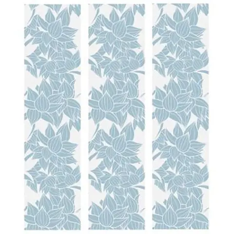 Stick'N Look - Lot de 3 Stickers de Tiroirs Fleurs 22x80cm Bleu