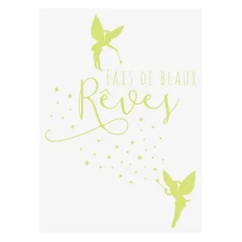 Stick'N Look - Sticker Kids Phosphorescent Fée 50x70cm Vert