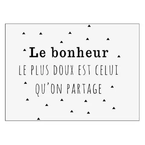Stick'N Look - Sticker Mural Texte Bonheur 30x40cm Noir