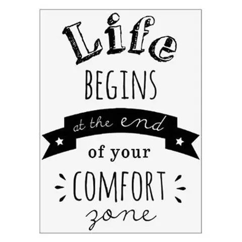 Stick'N Look - Sticker Mural Texte Life Begins 30x40cm Noir