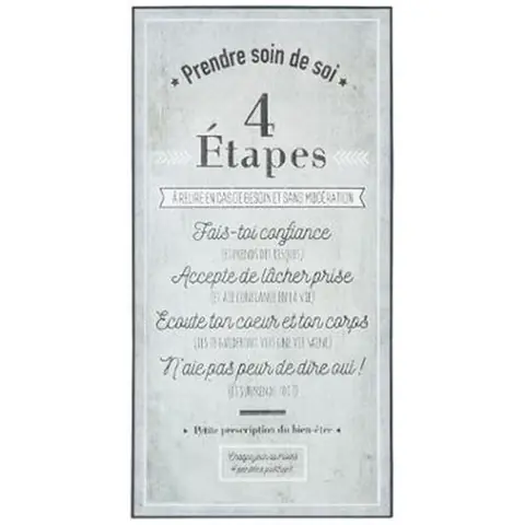 Stick'N Look - Sticker Relief Soin de Soi 32x60cm Gris