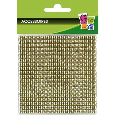 Strass adhésif 4 mm - Doré - 400 pièces - Graine créative