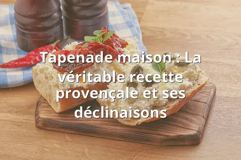 Tapenade maison : La véritable recette provençale et ses déclinaisons