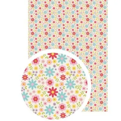 Tissu adhésif A4 - Fleurs folles - Graine créative