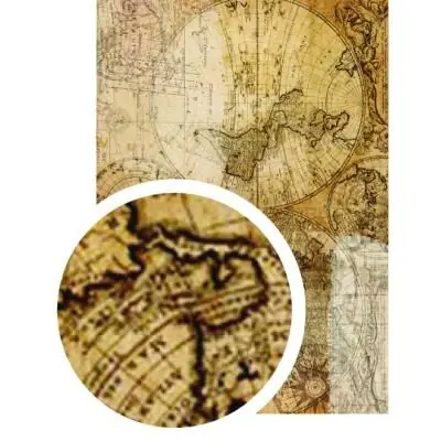 Tissu adhésif A4 - Mappemonde - Graine créative