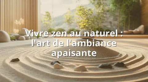 Vivre zen au naturel : l'art de l'ambiance apaisante