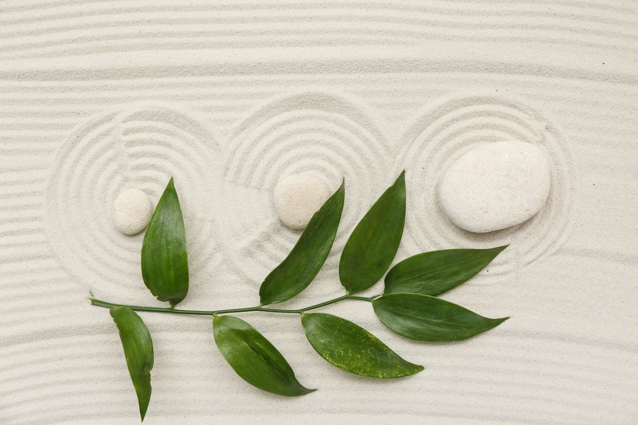 Coin méditation zen près d’une fenêtre, tapis clair, plantes vertes et ambiance apaisante naturelle