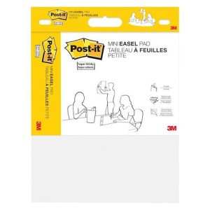 Mini paperboard chevalet à feuilles repositionnables Meeting chart H 45,7 x L 38,1 cm – Blanc – Post-it