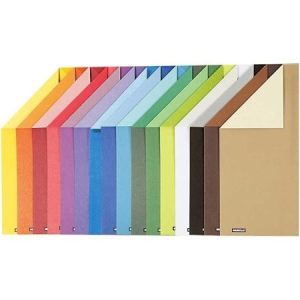 Papier cartonné – A4 – Couleurs assorties – 250 gr – 16 feuilles