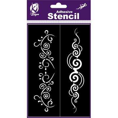 Pochoir adhésif - Spirale tatoo - 12x18 cm - Ki-Sign