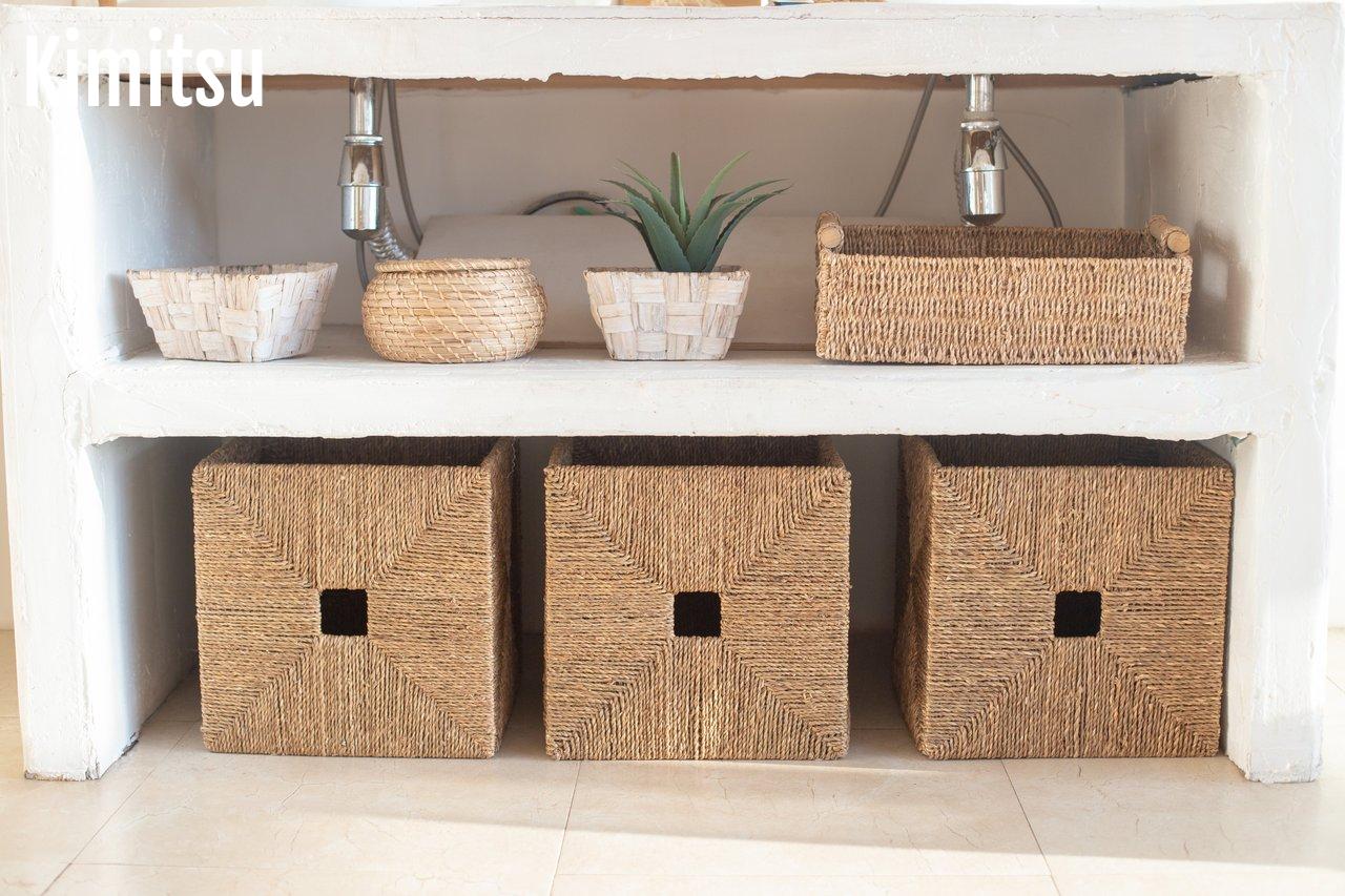 Panier en osier : l'art d'organiser et de créer la sérénité dans votre salle de bain zen.