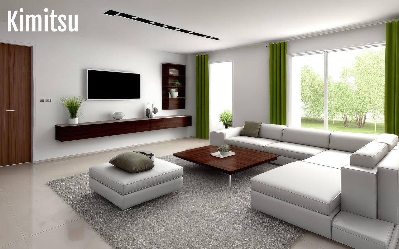 Design épuré, espace lumineux: l'art du minimalisme pour un séjour moderne et accueillant.